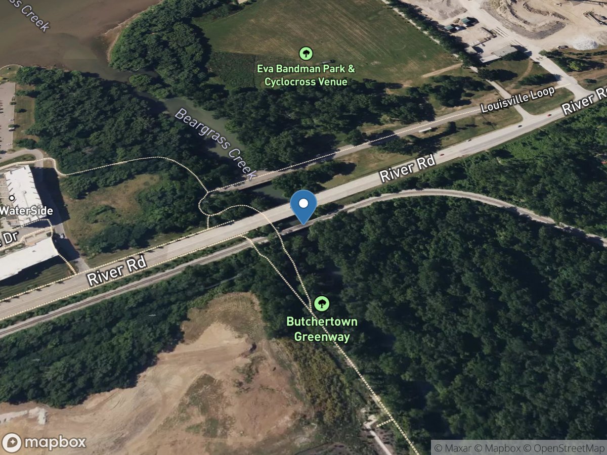 Beargrass Creek at River Road at Louisville, KY location