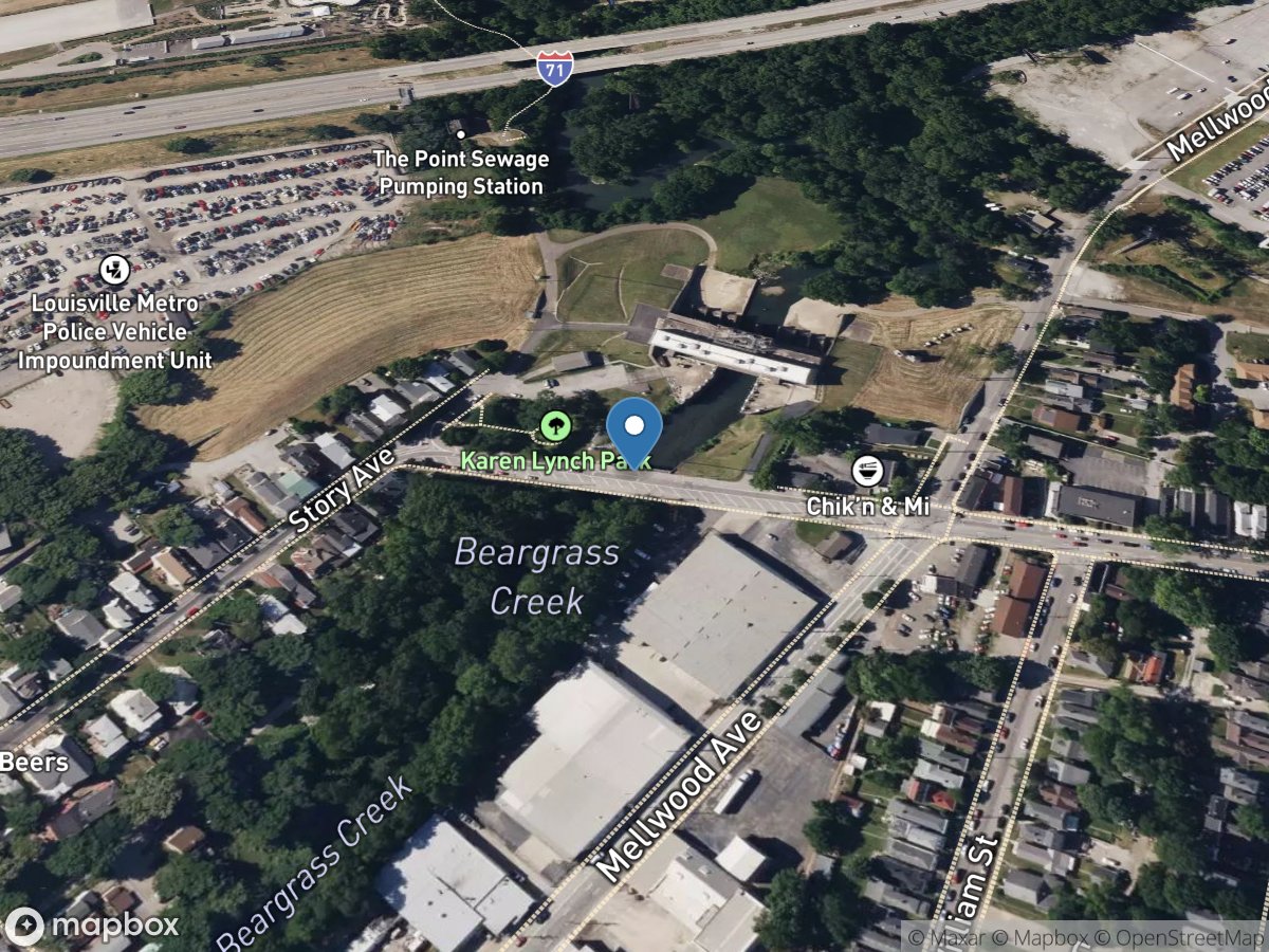 Beargrass Creek at Brownsboro Road near Louisville location