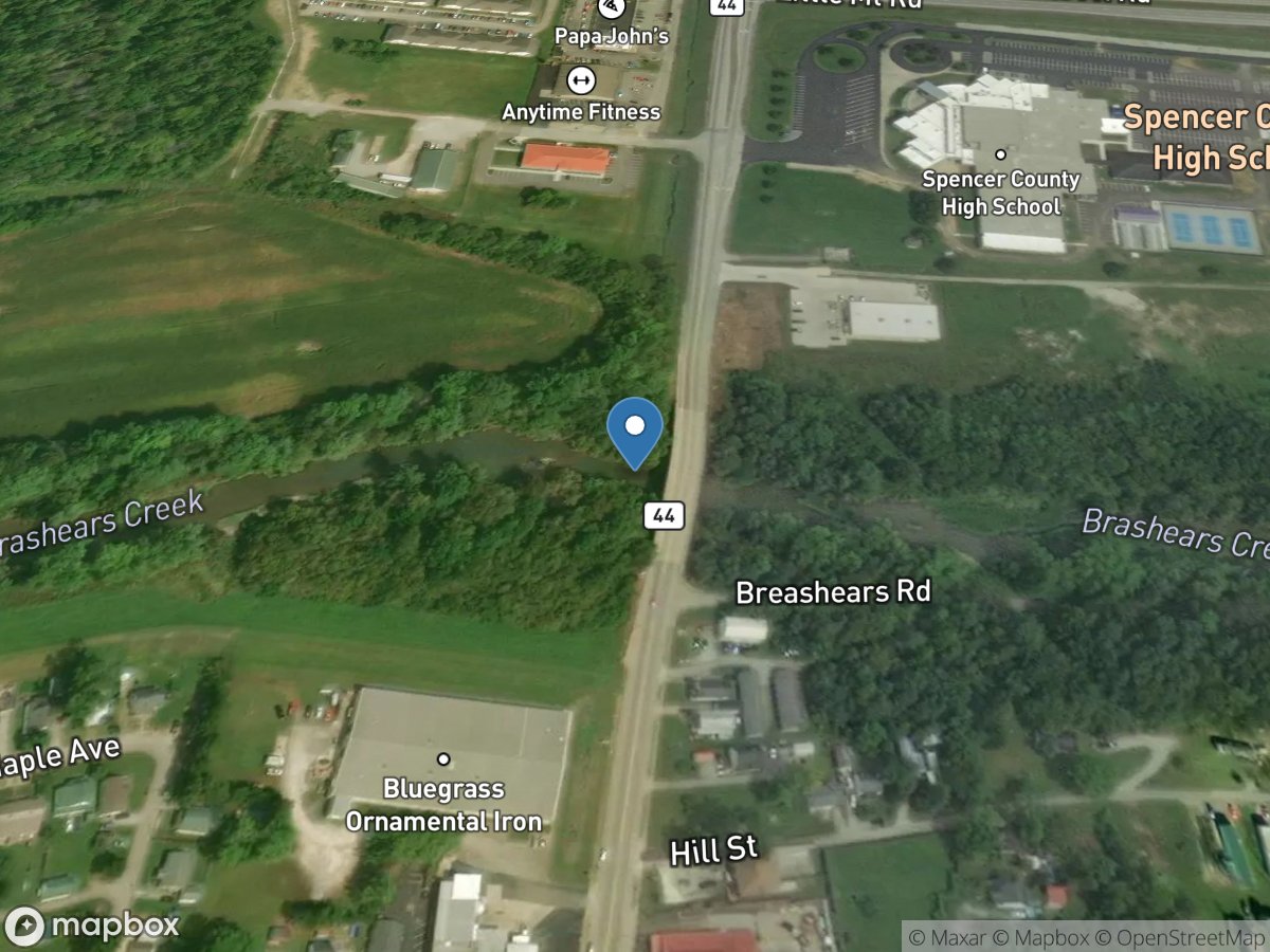 Brashears Creek at Taylorsville, KY location