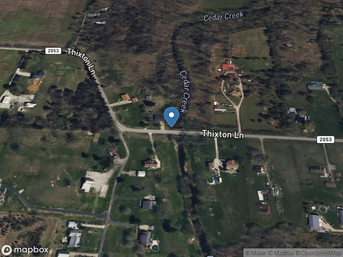 Cedar Creek at Thixton Road near Louisville, KY location