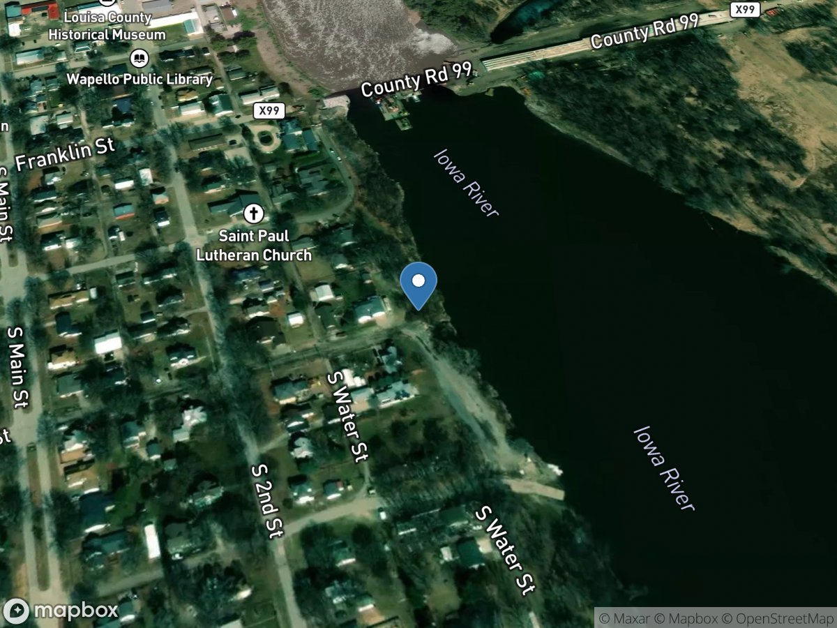 Iowa River at Wapello, IA location