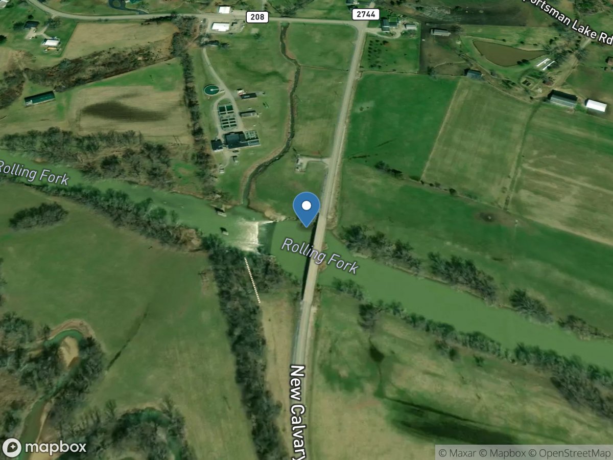 Rolling Fork at Highway 208 at Calvary, KY location