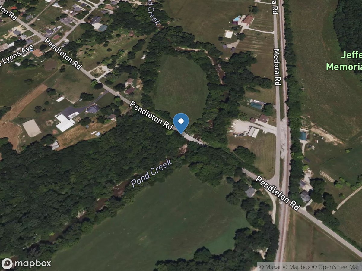 Pond Creek at Pendleton Road near Louisville, KY location