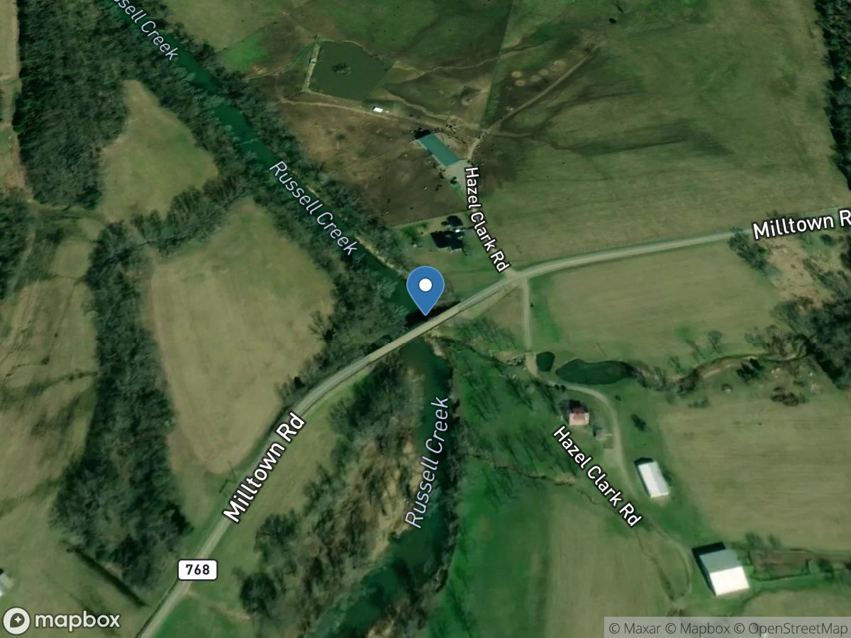 Russell Creek near Columbia, KY location