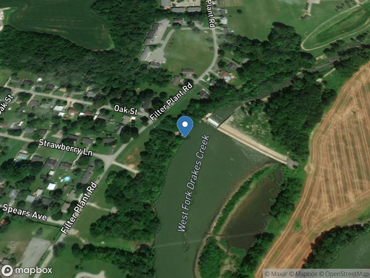 West Fork Drakes Creek near Franklin, KY location