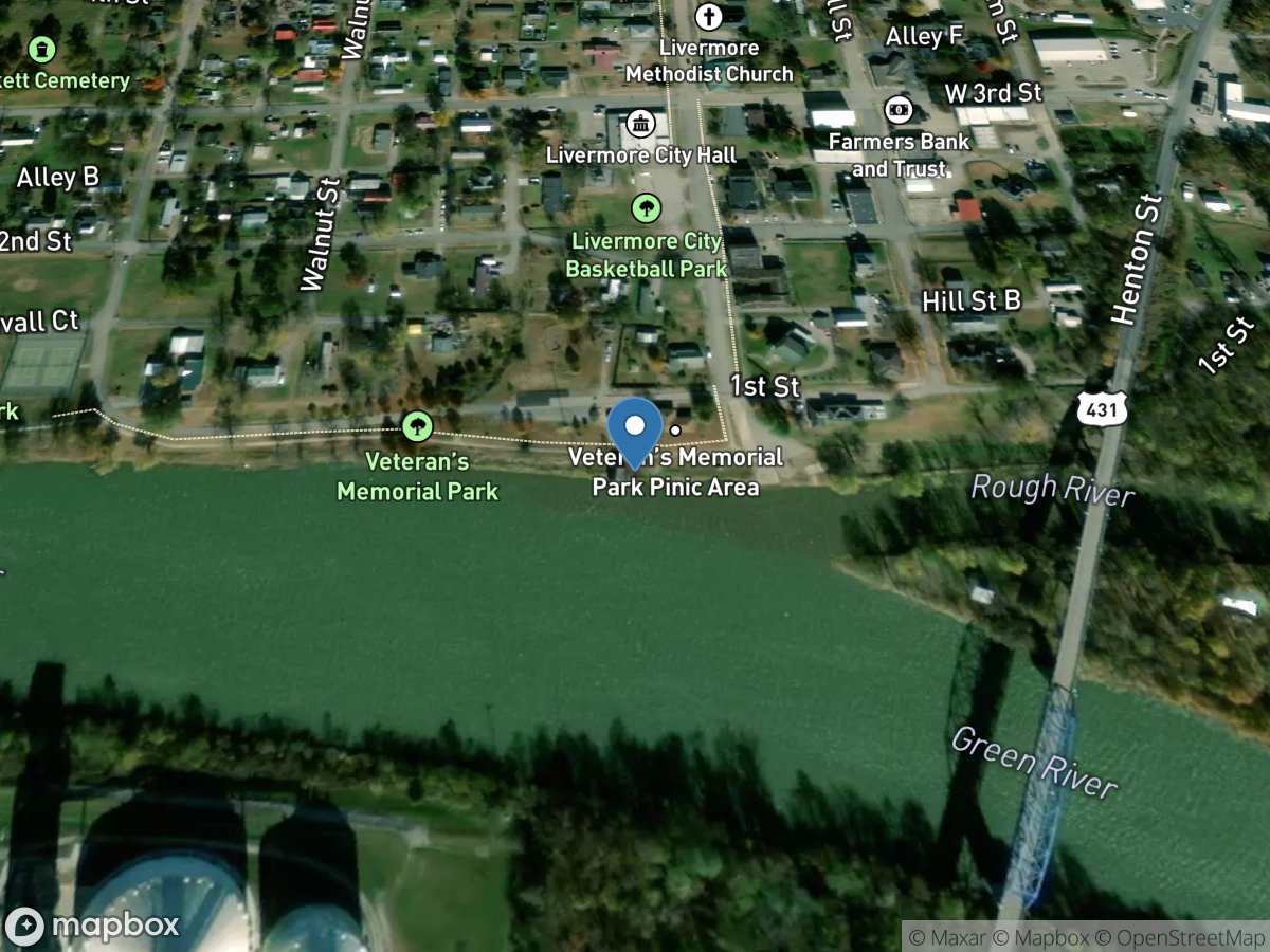 Green River at Livermore, KY location