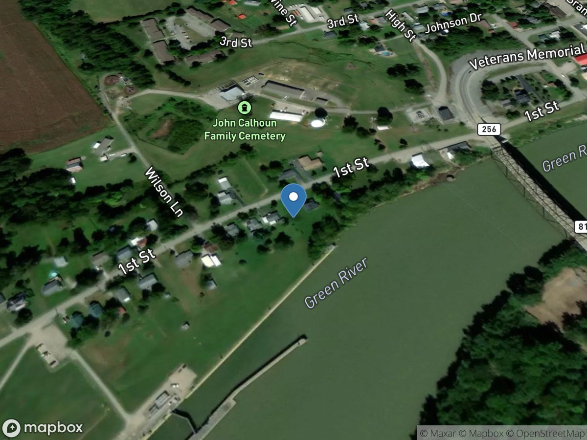 Green River at Lock 2 at Calhoun, KY location