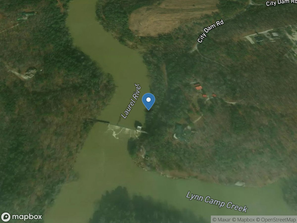 Laurel River at Municipal DAM near Corbin, KY location