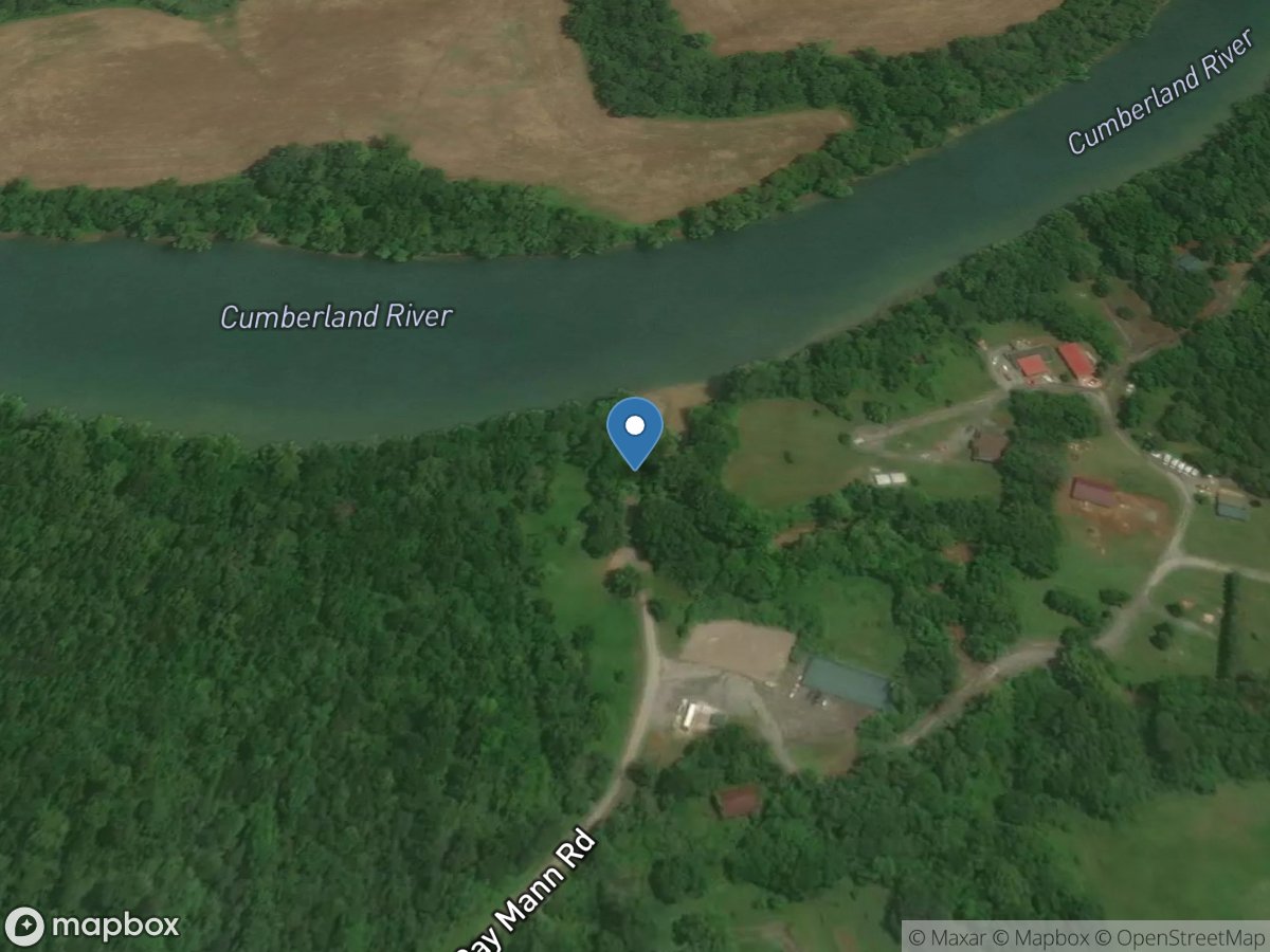 Cumberland River at Long Bottom near Rowena, KY location