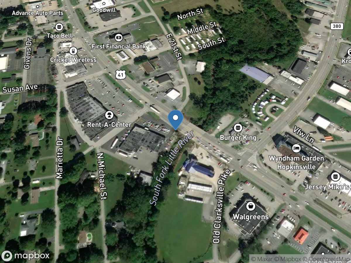 South Fork Little River at Hopkinsville, KY location