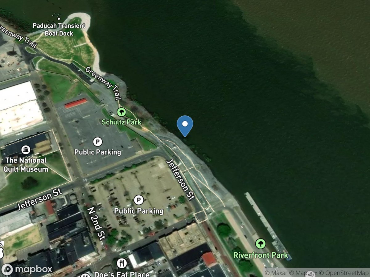 Ohio River at Paducah, KY location