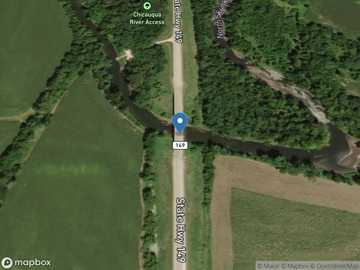 North Skunk River near Sigourney, IA location