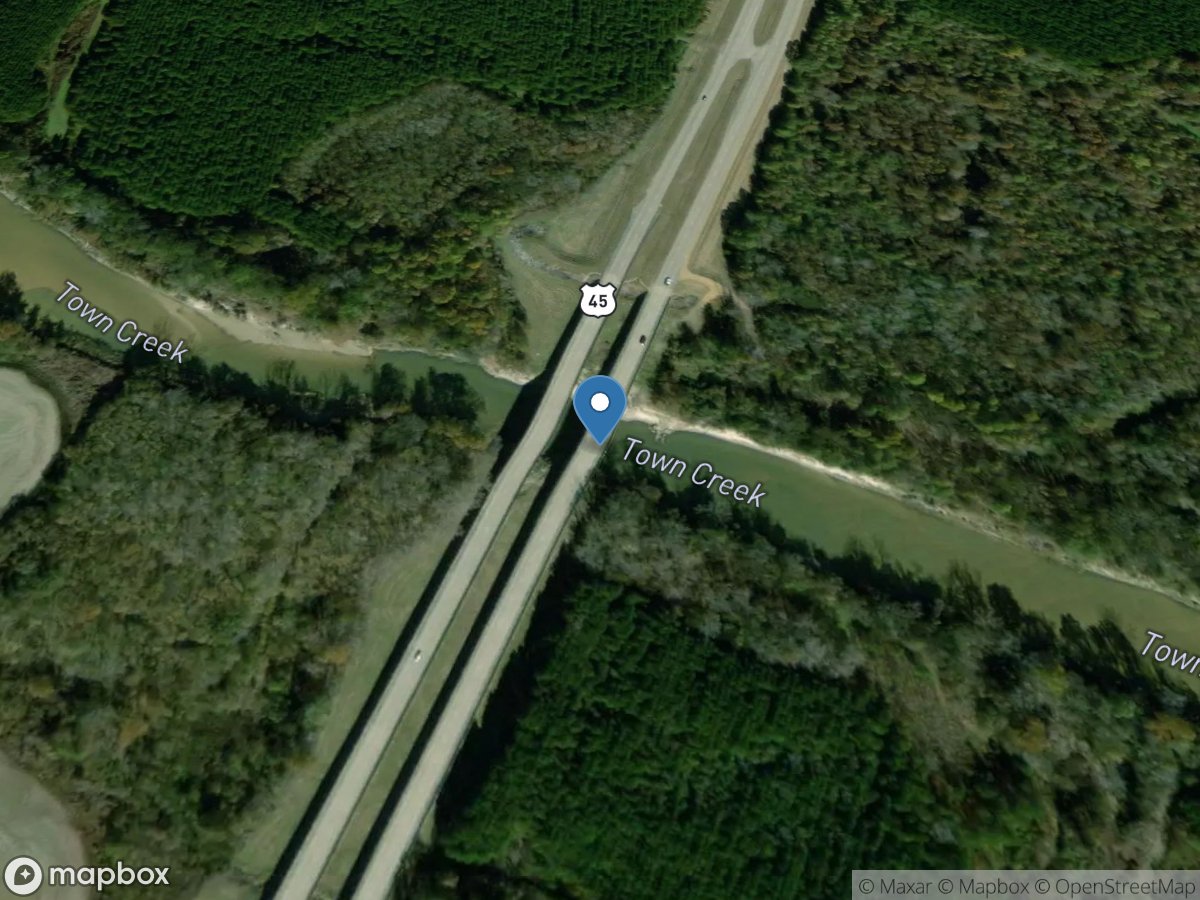Town Creek near Nettleton, MS location
