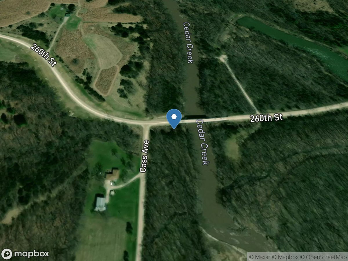 Cedar Creek near Oakland Mills, IA location