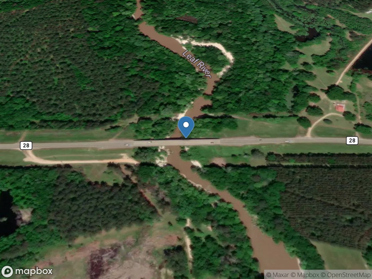 Leaf River near Taylorsville, MS location