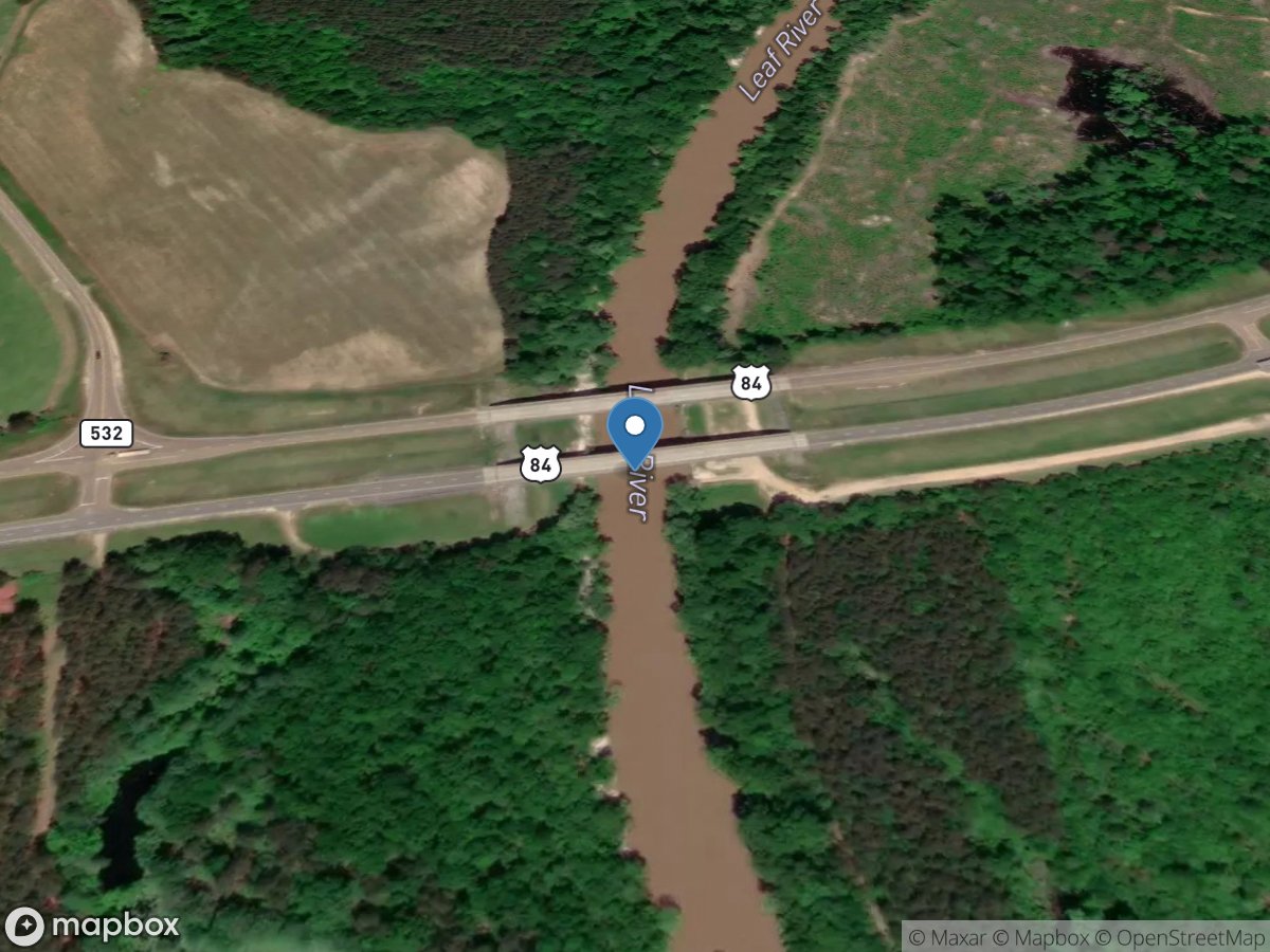 Leaf River near Collins, MS location