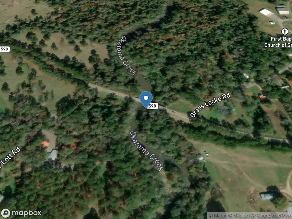 Okatoma Creek at Sanford, MS location