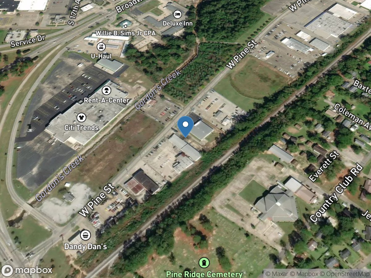 Gordon Creek at Highway 11 at Hattiesburg, MS location