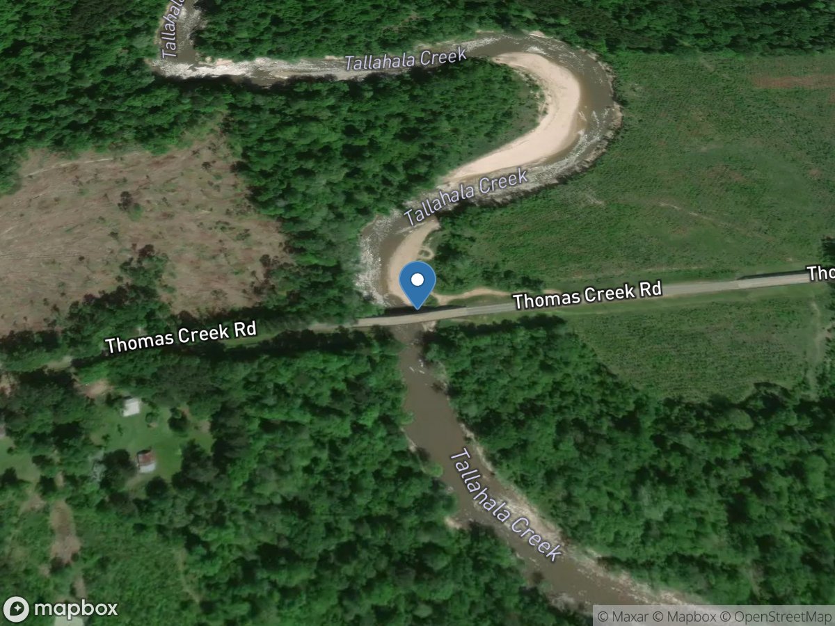 Tallahala Creek near Runnelstown, MS location