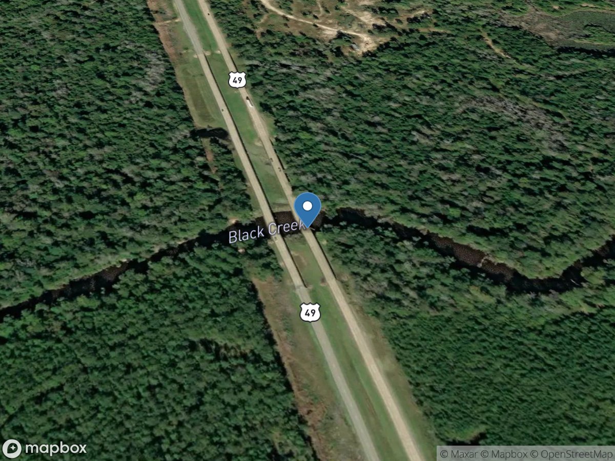 Black Creek near Brooklyn, MS location