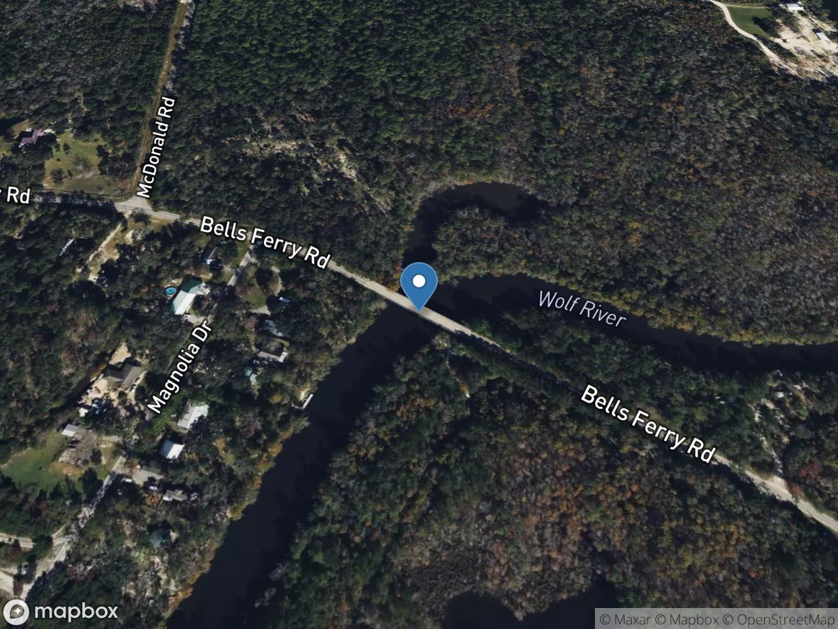 Wolf River at Belle Ferry Road near Long Beach, MS location