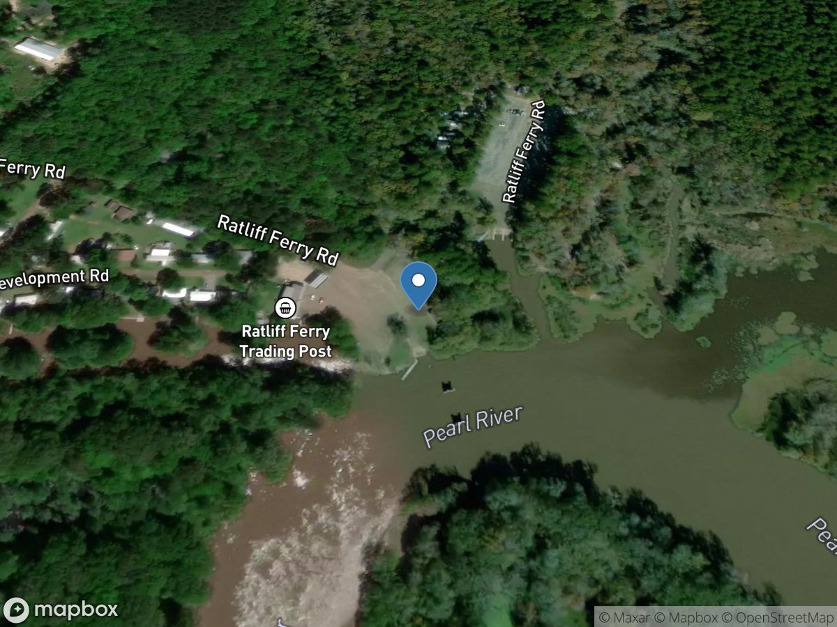 Pearl River at Ratliff`s Ferry near Ratliff, MS location