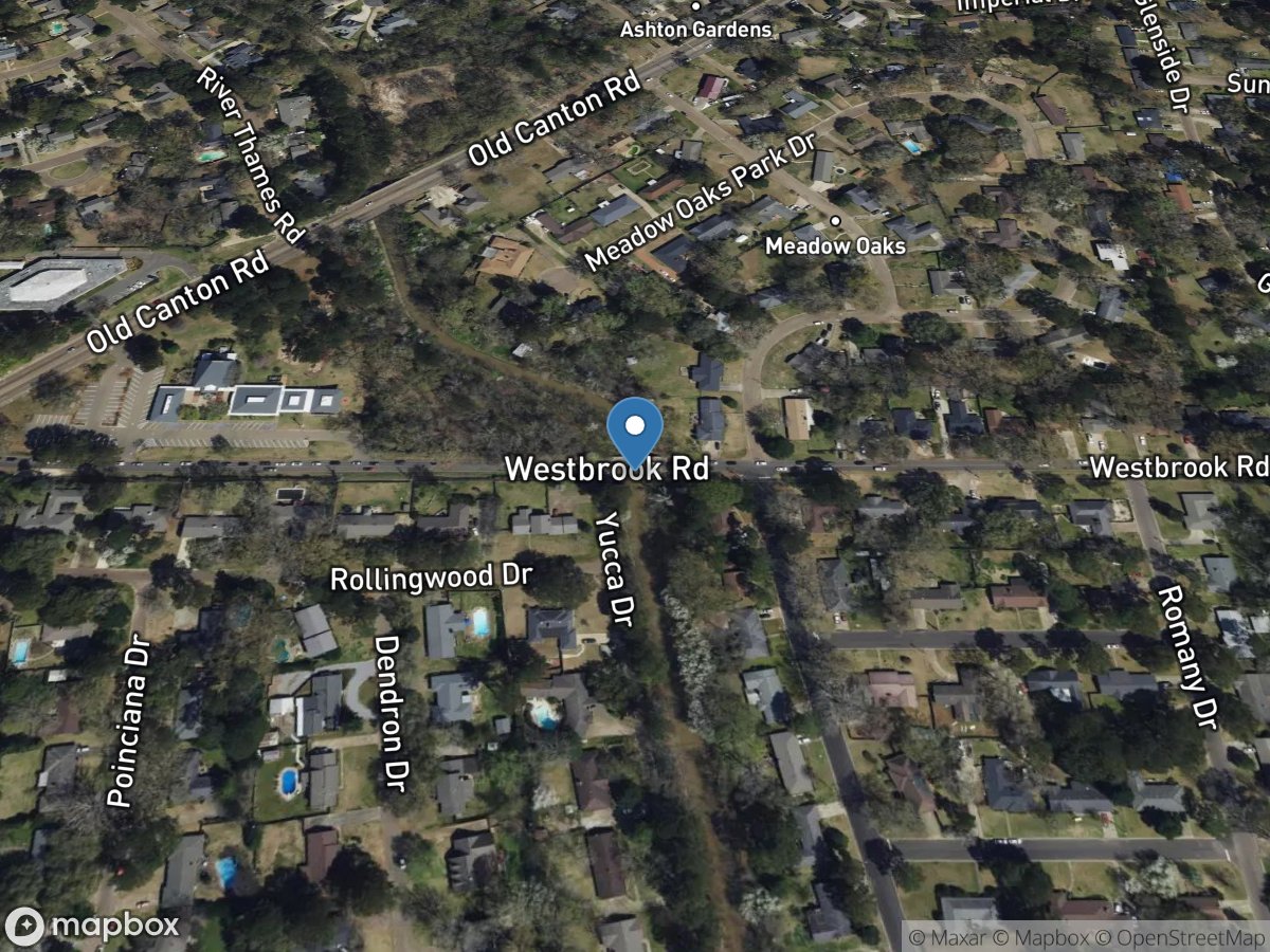 White Oak Creek at Westbrook Road at Jackson, MS location