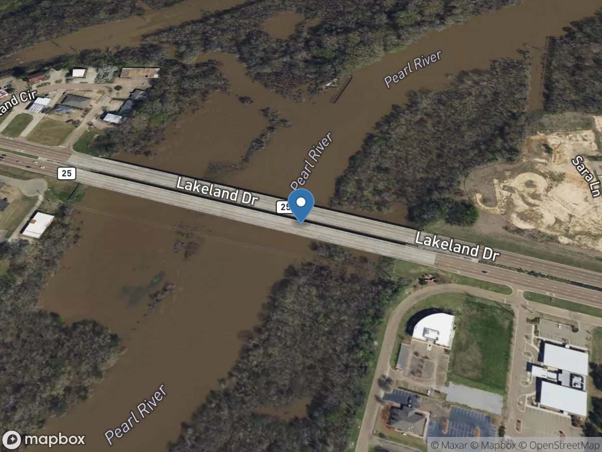 Pearl River at Highway 25 at Jackson, MS location