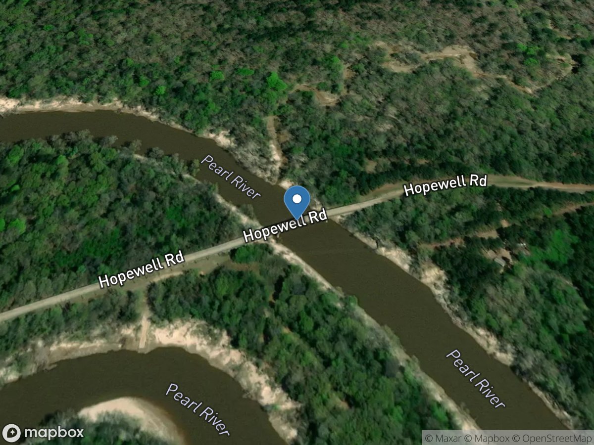 Pearl River near Hopewell, MS location