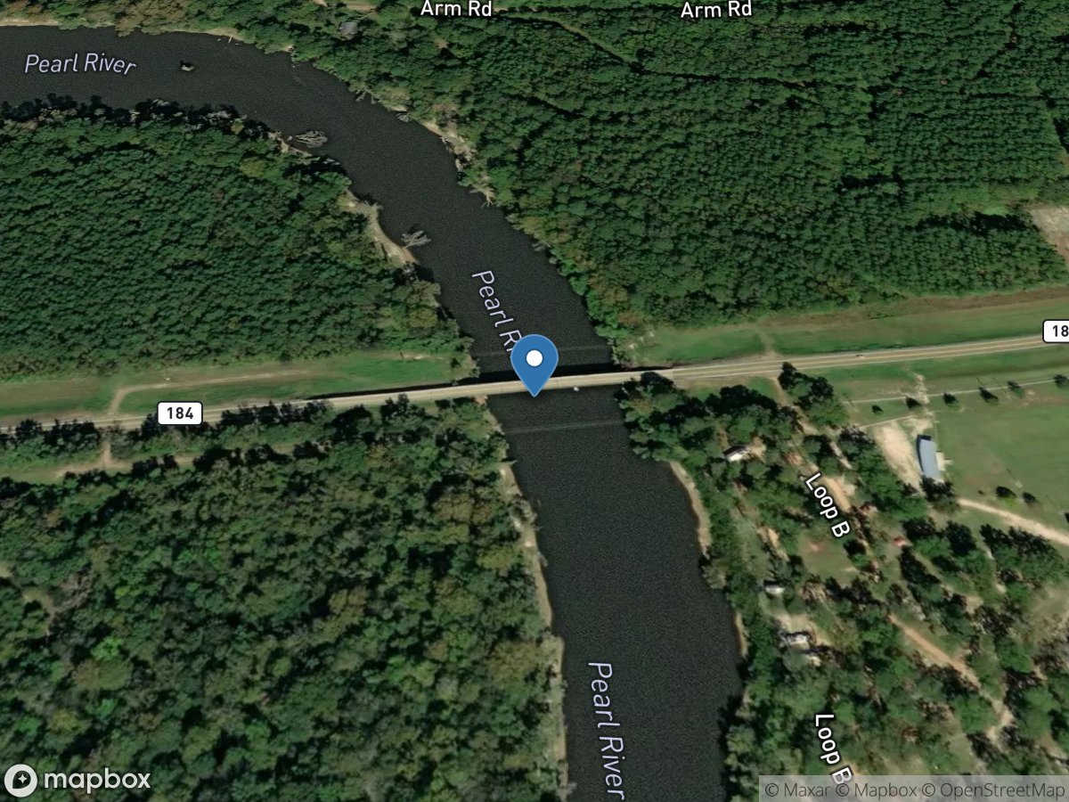 Pearl River near Monticello, MS location