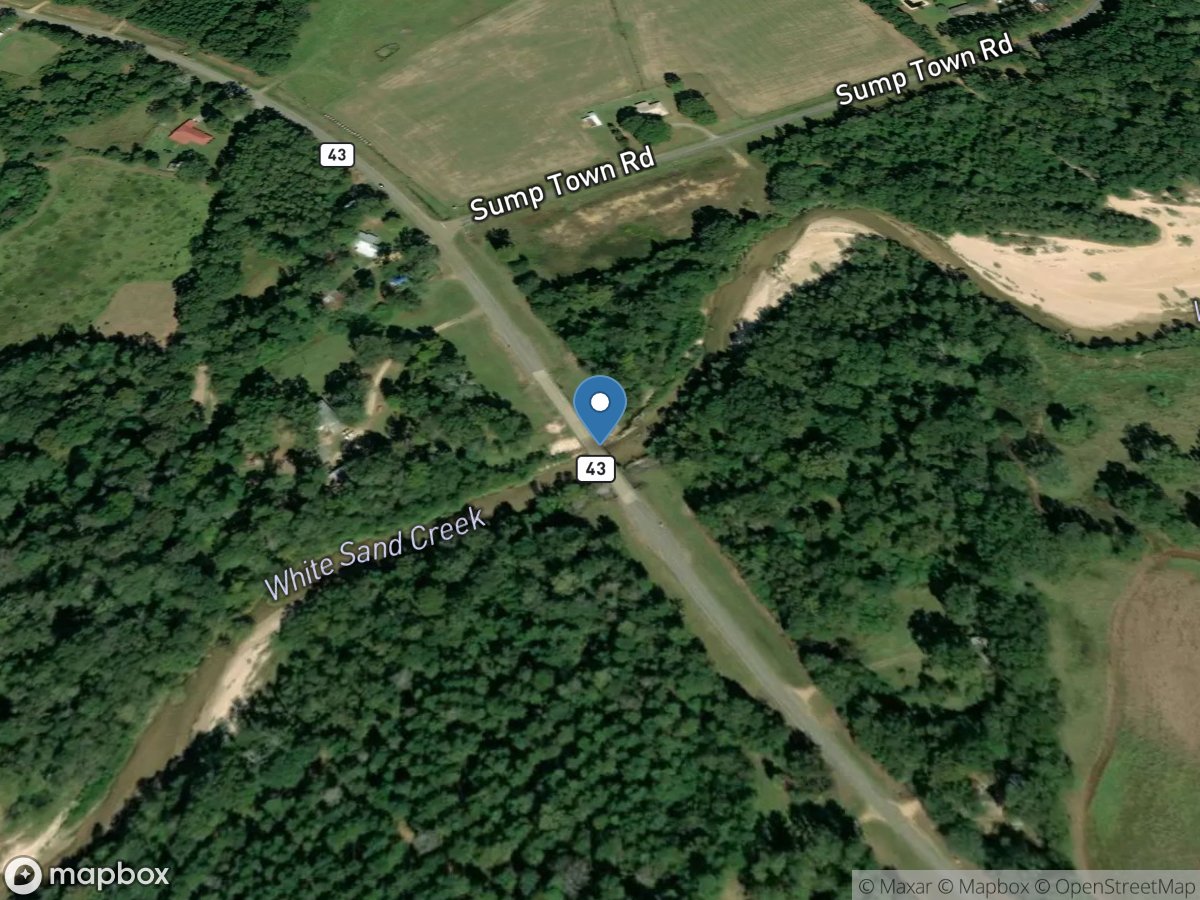 Whitesand Creek near Oakvale, MS location