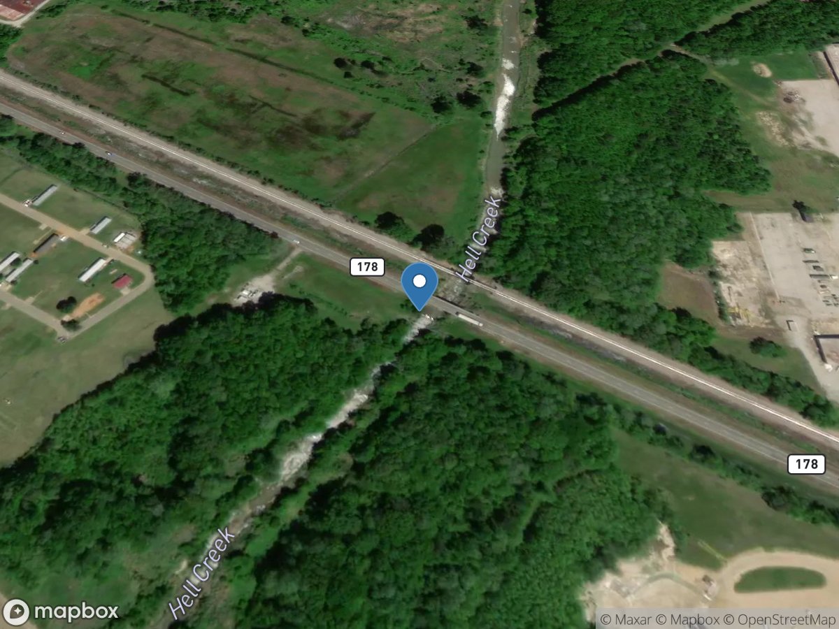 Hell Creek near New Albany, MS location