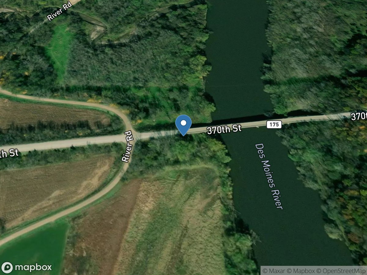 Des Moines River near Stratford, IA location