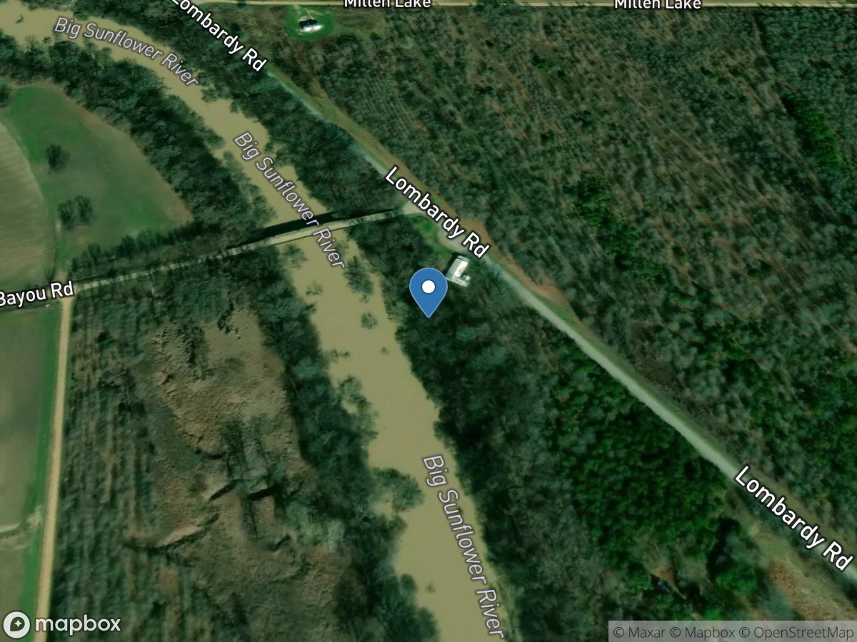 Big Sunflower River near Lombardy, Miss. location
