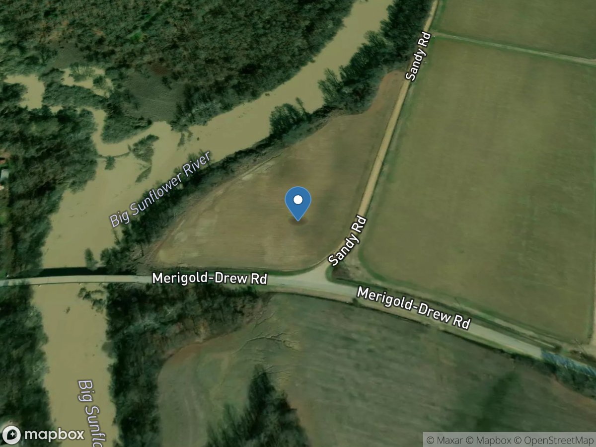 Big Sunflower River near Merigold, MS location