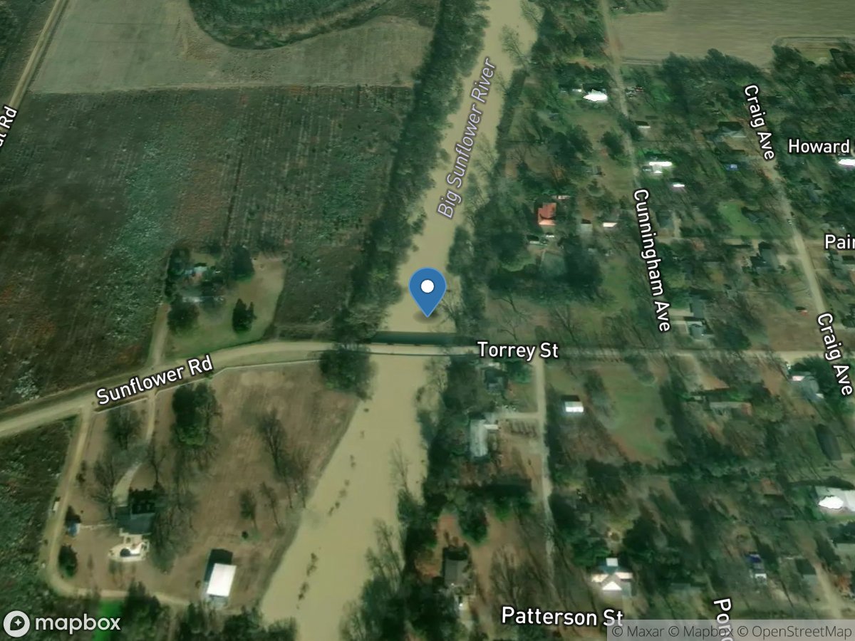 Big Sunflower River at Sunflower, MS location