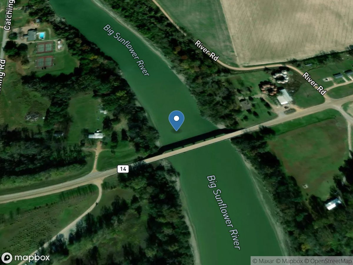 Big Sunflower River near Anguilla, MS location