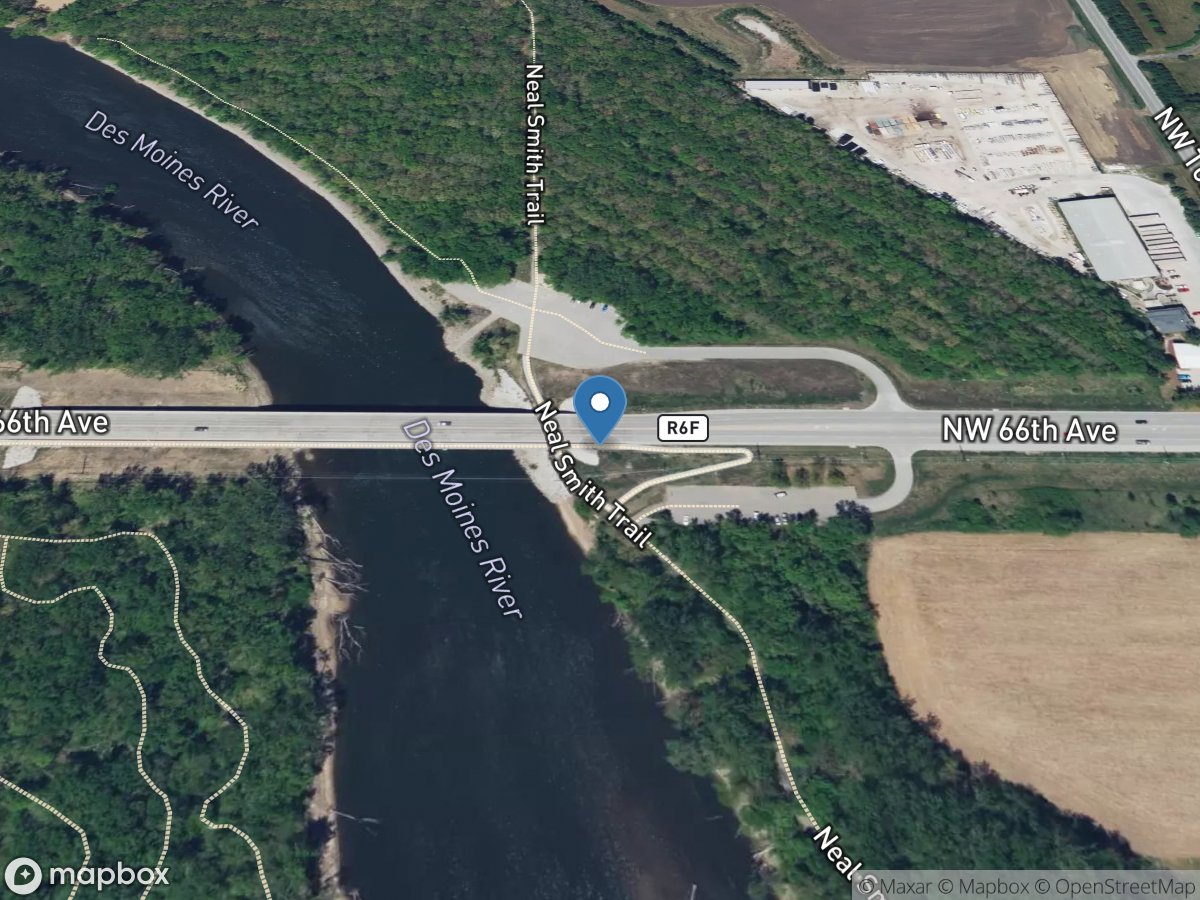 Des Moines River near Saylorville, IA location