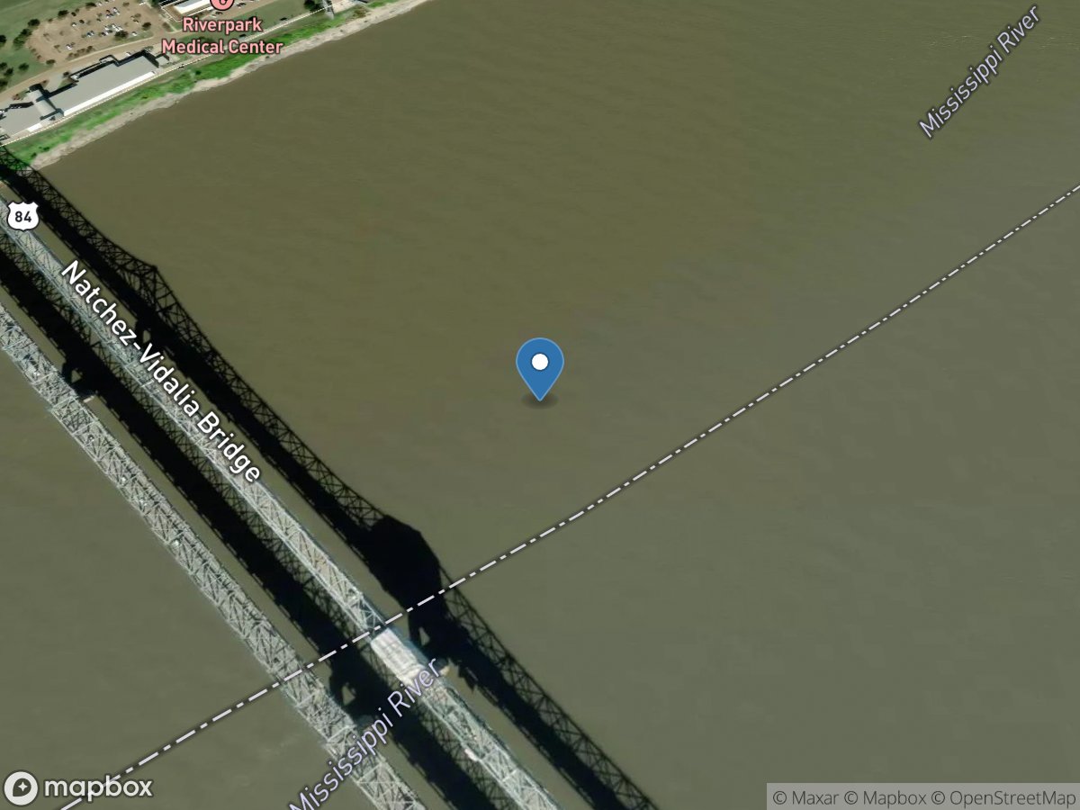 Mississippi River at Natchez, MS location