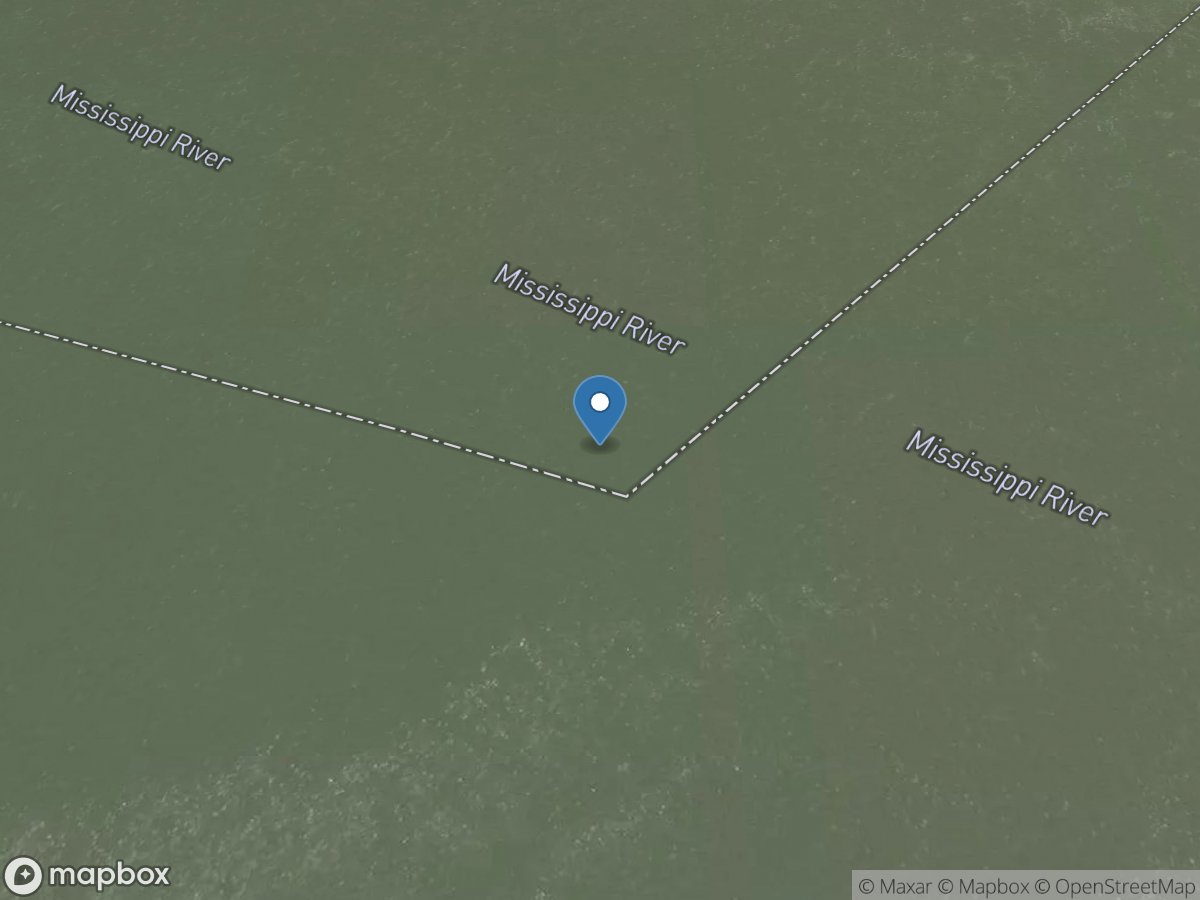 Mississippi River above Vicksburg at Mile 438, MS location