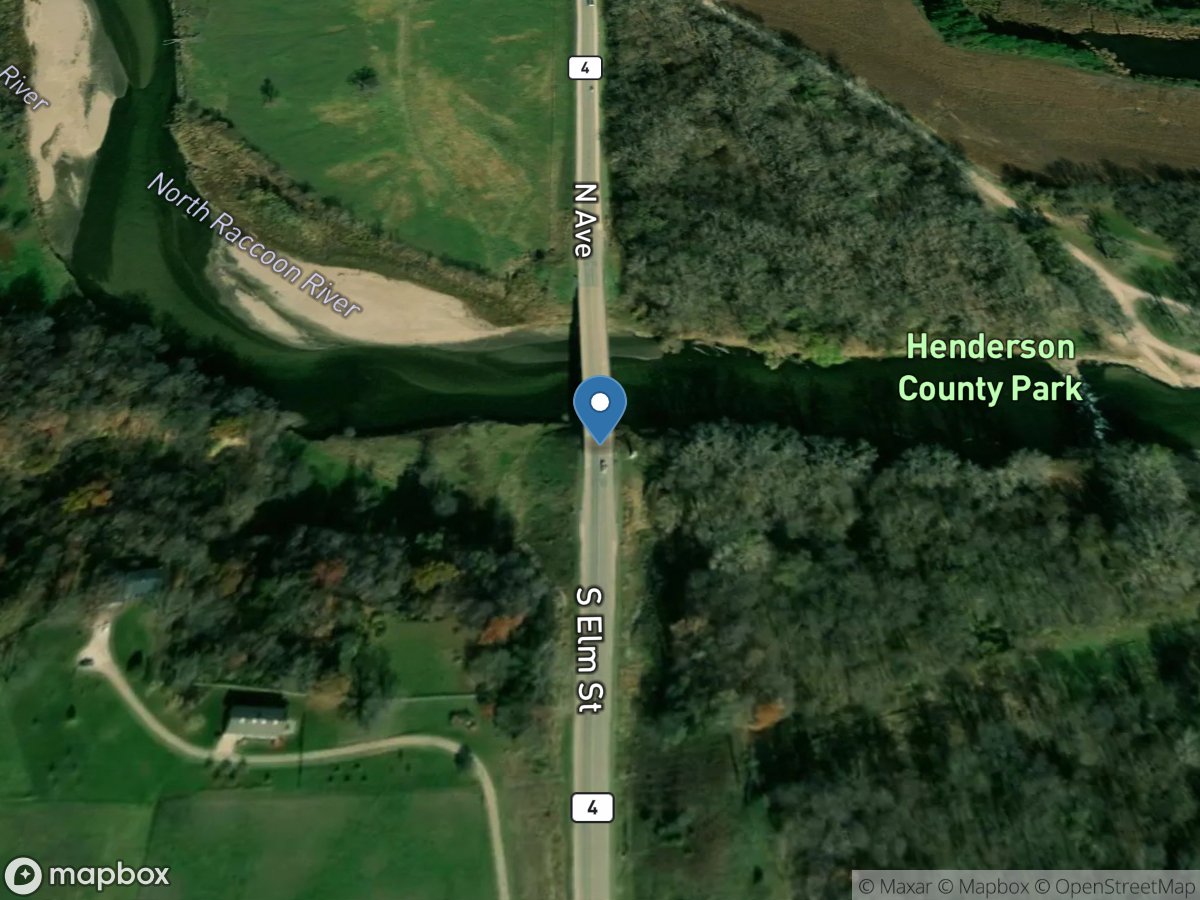 North Raccoon River near Jefferson, IA location