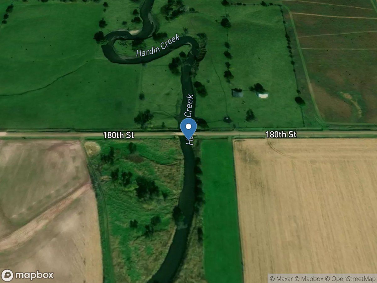 Hardin Creek near Farlin, IA location