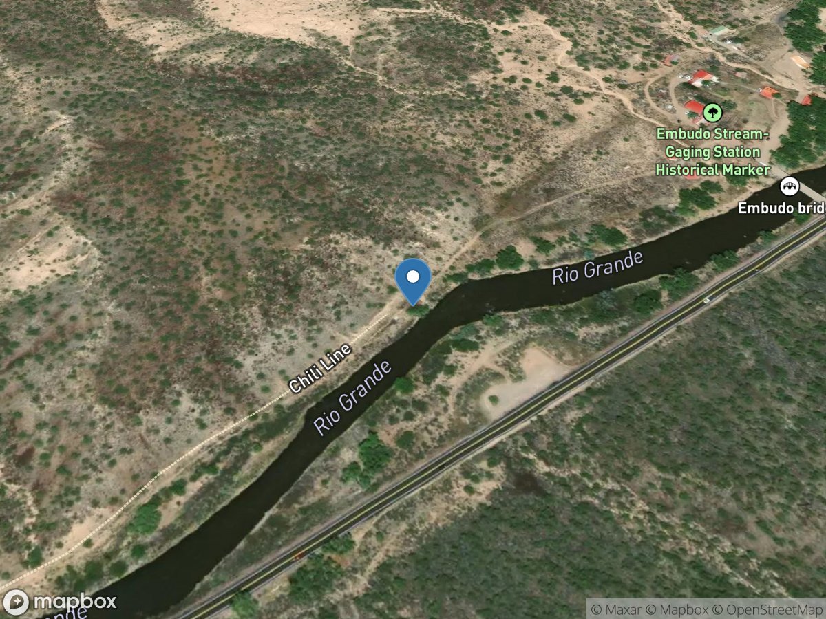 Rio Grande at Embudo, NM location