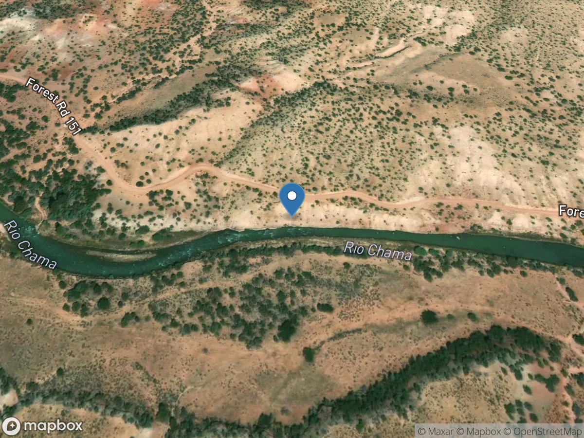 Rio Chama above Abiquiu Reservoir, NM location