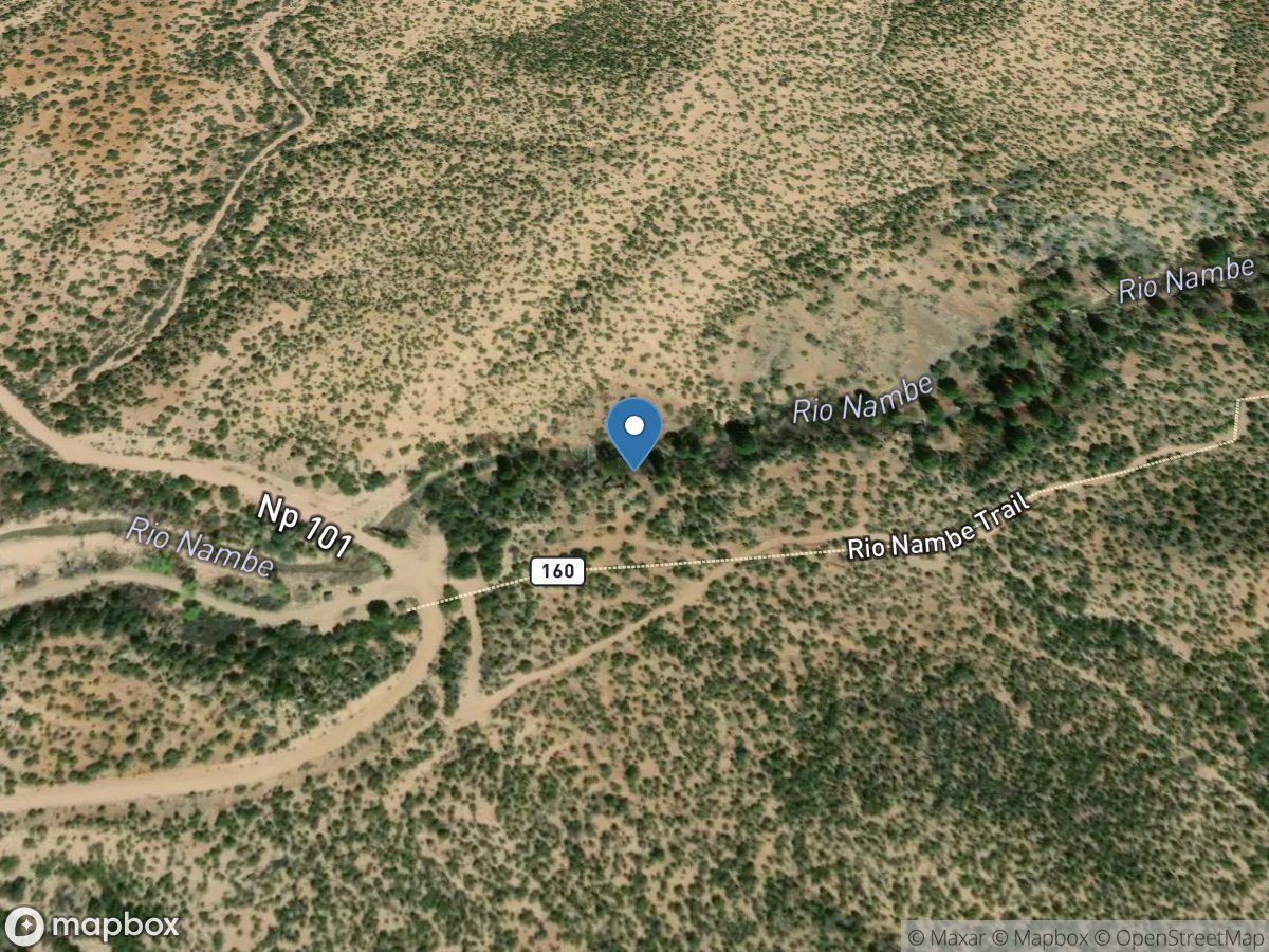 Rio Nambe above Nambe Falls DAM near Nambe, NM location