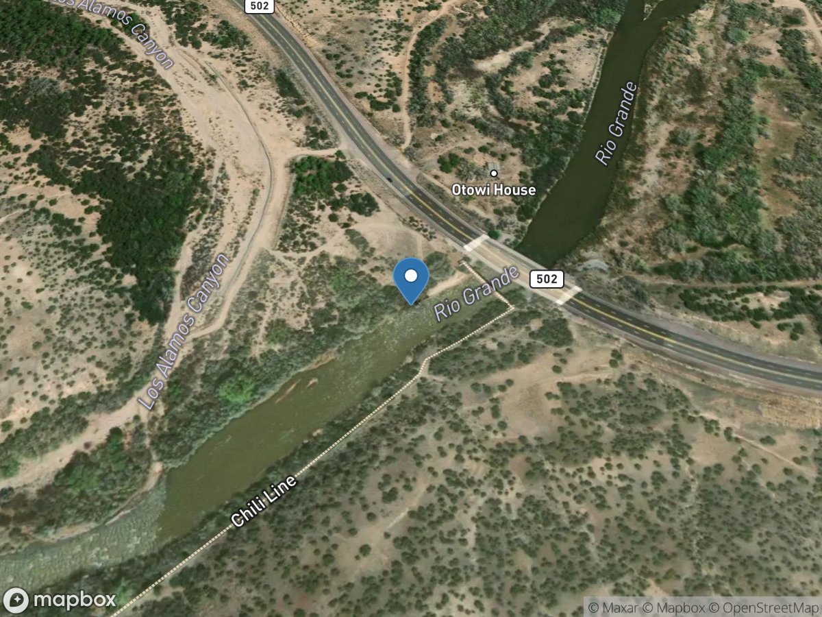 Rio Grande at Otowi Bridge, NM location