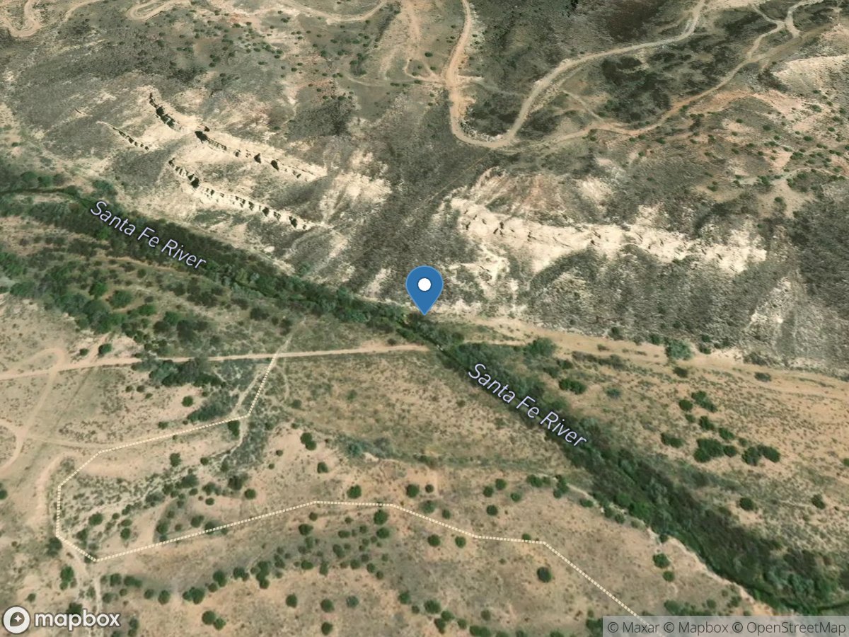 Santa Fe River above Cochiti Lake, NM location