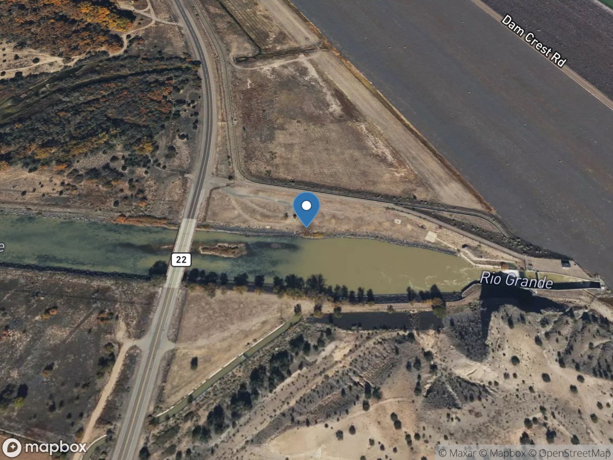 Rio Grande below Cochiti DAM, NM location