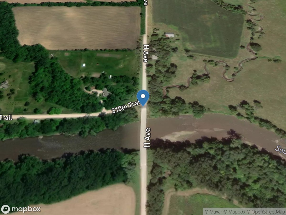 South Raccoon River at Redfield, IA location