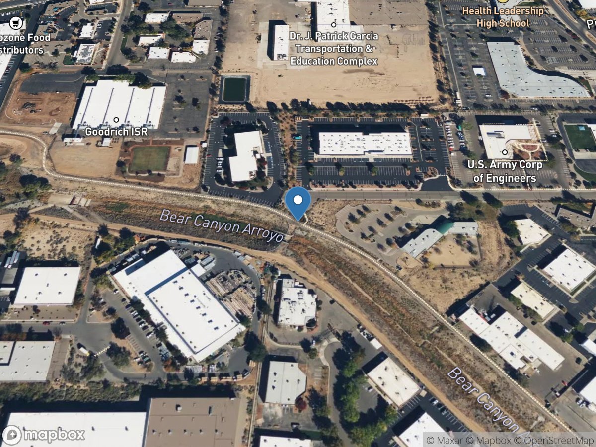 Bear Arroyo at Jefferson ST at Albq, NM location